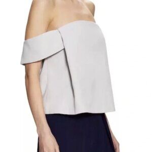 C/MEO Collective Top Womens Medium Gray Off Shoulder Strapless Bustier